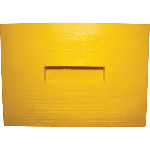 Wheel Chock, Polyurethane, Yellow, 15-1/4" W x 12-1/8" D x 10-3/4" H Absolute Business Supply
