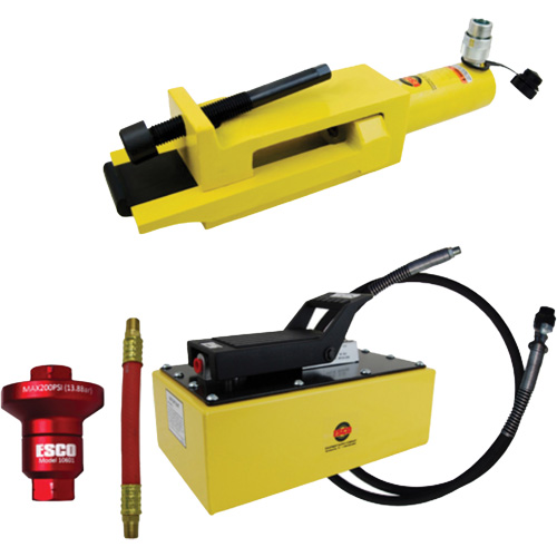 Ensemble de brise-talon pour pneus g&eacute;ants/&eacute;quipement de terrassement avec pompe hydraulique de 5 pintes Absolute Business Supply