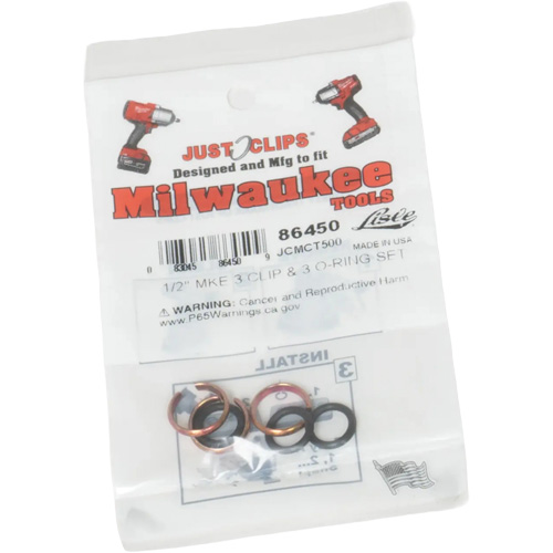 Jeu de clips et joints toriques de 1/2 po pour Milwaukee Absolute Business Supply