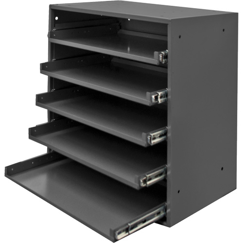 Armoire de rangement &agrave; cloisons, Acier, 5 compartiments, 20-1/2" la x 12-1/2" p, 21" h, Gris Absolute Business Supply