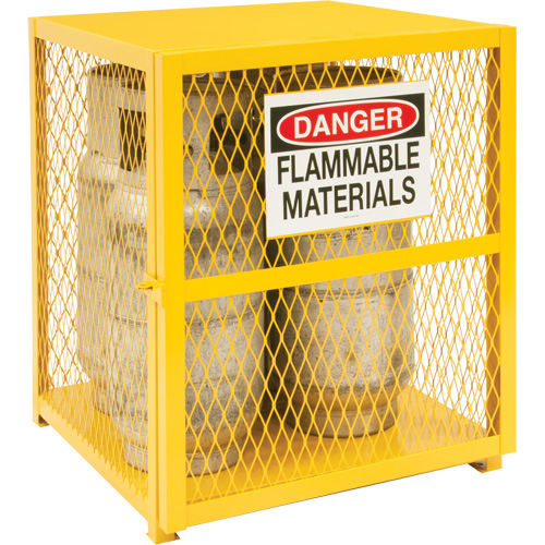 Armoire de rangement pour bouteilles &agrave; gaz, nbre de bouteilles: 4, 30" , 30" , 35" , Jaune Absolute Business Supply