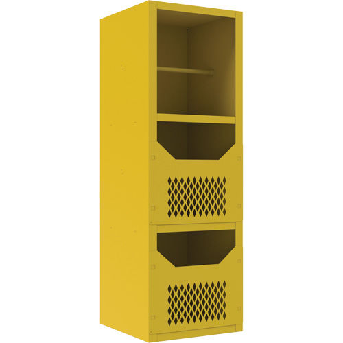 Spill Control Cabinet, 1 Shelves, 72" H x 24" W x 24" D, Steel, Yellow Absolute Business Supply