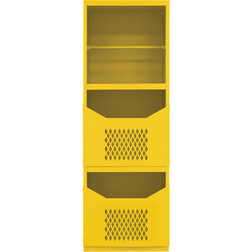 Spill Control Cabinet, 1 Shelves, 72" H x 24" W x 24" D, Steel, Yellow Absolute Business Supply
