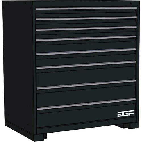 Modular Drawer Cabinet, 8 Drawers, 60" W x 28" D x 40" H, Black Absolute Business Supply