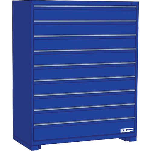 Modular Drawer Cabinet, 9 Drawers, 24" W x 28" D x 60" H, Blue Absolute Business Supply