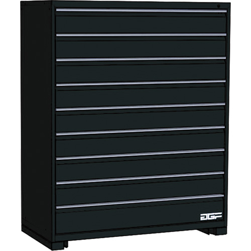 Armoire &agrave; tiroirs modulaire, 9 tiroirs, 48" la x 24" p x 60" h, Noir Absolute Business Supply
