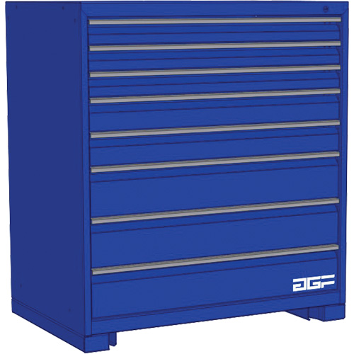 Modular Drawer Cabinet, 8 Drawers, 60" W x 28" D x 40" H, Blue Absolute Business Supply
