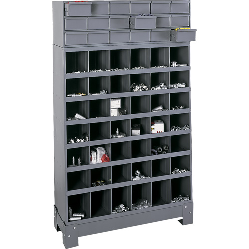 Modular Small Parts Storage Unit, Steel, 18 Drawers, 33-3/4" x 12-1/4" x 58-5/8", Grey Absolute Business Supply