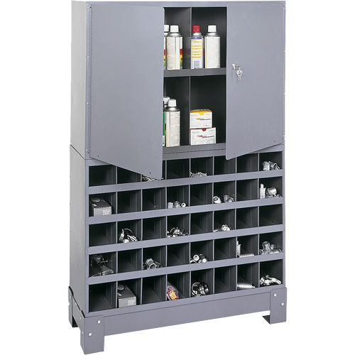 Unit&eacute; de stockage modulaire pour petites pi&egrave;ces, Acier, 0 tiroirs, 33-3/4" x 12-1/4" x 53-1/2", Gris Absolute Business Supply