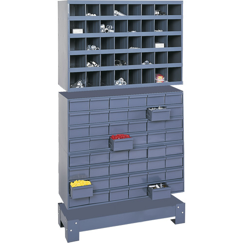 Modular Small Parts Storage Unit, Steel, 48 Drawers, 33-3/4" x 12-1/4" x 58-3/8", Grey Absolute Business Supply