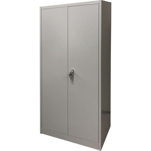Storage Cabinet, Steel, 4 Shelves, 66" H x 30" W x 15" D, Grey Absolute Business Supply