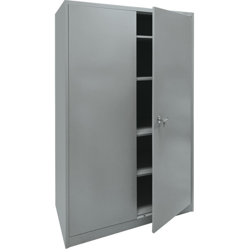 Armoire de rangement, Acier, 4 Tablettes, 78" h x 48" la x 24" P, Gris Absolute Business Supply