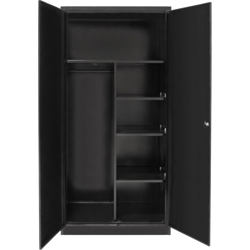 Armoire de rangement combin&eacute;e, 36" la x 18" p x 72" h, Noir Absolute Business Supply