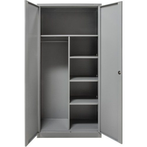 Armoire de rangement combin&eacute;e, 36" la x 18" p x 72" h, Gris Absolute Business Supply