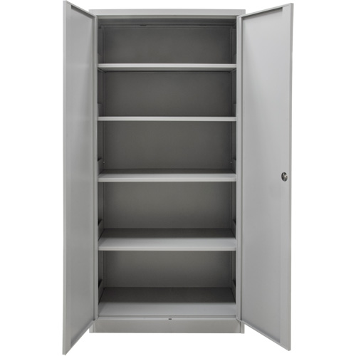 Hi-Boy Storage Cabinet, Steel, 4 Shelves, 72" H x 36" W x 18" D, Grey Absolute Business Supply
