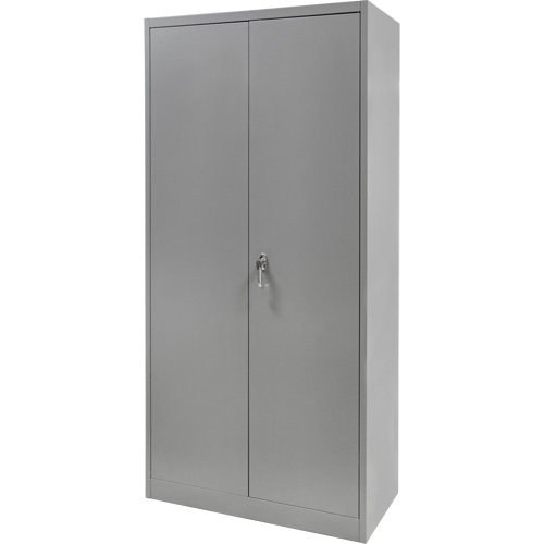 Wardrobe Storage Cabinet, Steel, 36" W x 18" D x 72" H, Grey Absolute Business Supply
