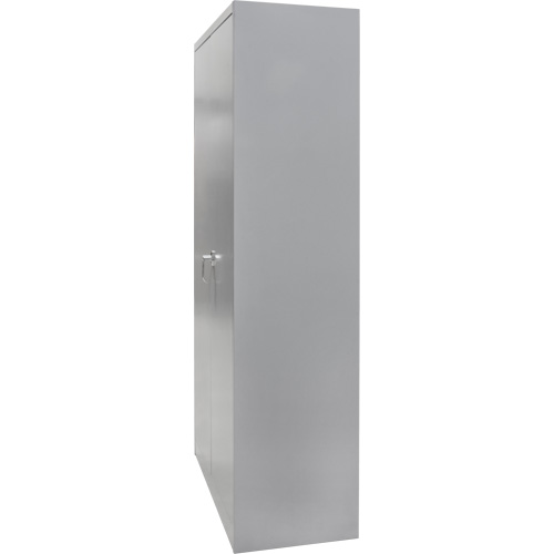 Wardrobe Storage Cabinet, Steel, 36" W x 18" D x 72" H, Grey Absolute Business Supply