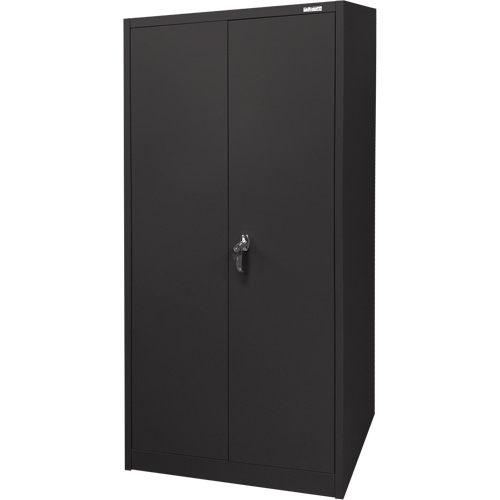 Armoire d'entreposage, Acier, 4 Tablettes, 66" h x 30" la x 15" P, Noir Absolute Business Supply