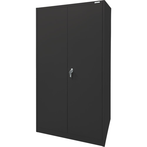 Storage Cabinet, Steel, 4 Shelves, 78" H x 36" W x 24" D, Black Absolute Business Supply