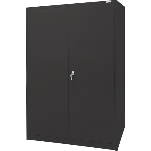 Armoire d'entreposage, Acier, 4 Tablettes, 78" h x 48" la x 24" P, Noir Absolute Business Supply
