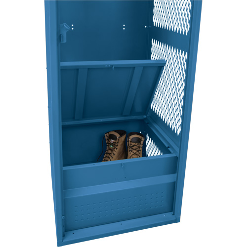 Gear Locker, Steel, 24" W x 18" D x 72" H, Dark Blue Absolute Business Supply
