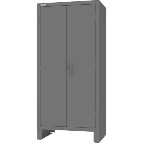 Cabinet with Hanging Bar & Standard Recessed Doors, Steel, 78" H x 36" W x 24" D, Grey Absolute Business Supply