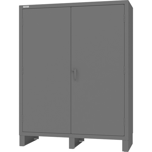Cabinet with Hanging Bar & Standard Recessed Doors, Steel, 78" H x 60" W x 24" D, Grey Absolute Business Supply