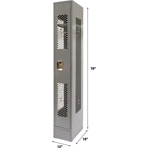 Casiers ventil&eacute;s, 12" x 18" x 78", Acier, Gris, D&eacute;mont&eacute;, Perfor&eacute; Absolute Business Supply