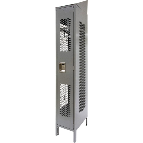 Casiers ventil&eacute;s, 12" x 18" x 88", Acier, Gris, D&eacute;mont&eacute;, Perfor&eacute; Absolute Business Supply