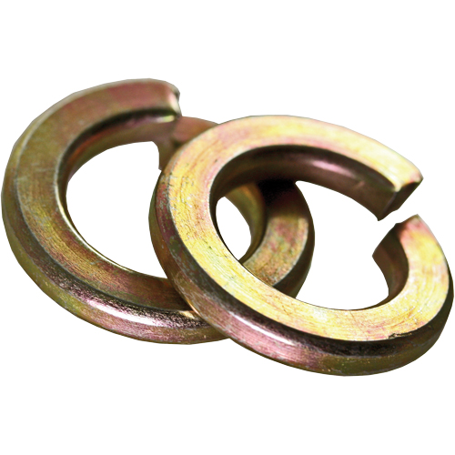 Split Lock Washer, 1/2", Yellow Zinc Absolute Business Supply