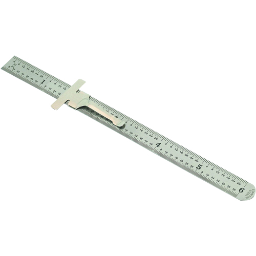 Pocket Rule, 6" L, Steel, 1/64" (1 mm) Graduations Absolute Business Supply