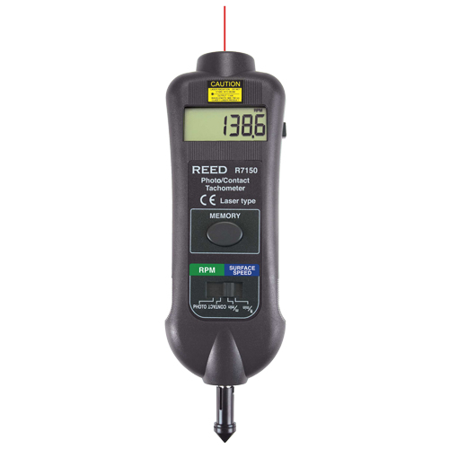 Professional Dual Function Tachometer, Contact/Photo (Non Contact) Absolute Business Supply