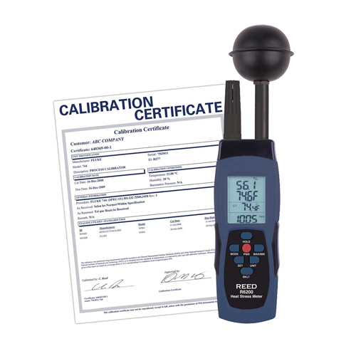 Compteur de contrainte thermique au thermom&egrave;tre-globe mouill&eacute; (WBGT) avec certificat de calibration Absolute Business Supply