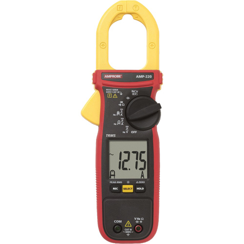 Multim&egrave;tre TRMS avec pince AMP-220, Tension c.a./c.c., Courant c.a./c.c. Absolute Business Supply