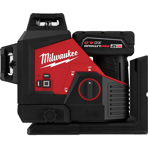 M12 360-Degree 3-Plane Cordless Laser Kit, 125' (38.1 m), 530 Nm Absolute Business Supply