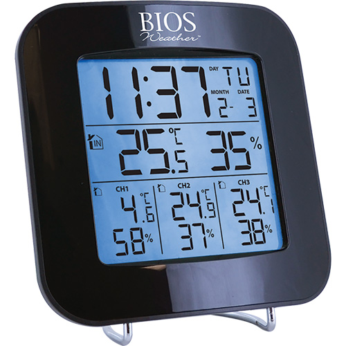 Wireless Weather Station with 3 Sensors, Non-Contact, Digital, 40-158°F (-40-70°C) Absolute Business Supply