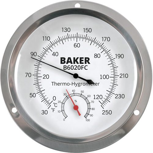 Dial Thermo-Hygrometer, 0% - 100% RH, 30 - 250°F (0 - 120°C) Absolute Business Supply