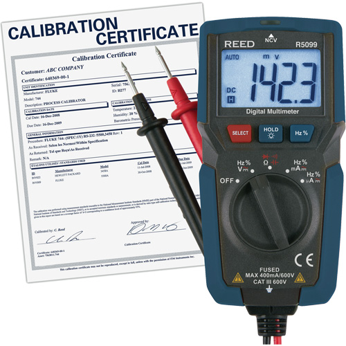 Compact Multimeter with Non-Contact Voltage and Calibration Certificate, AC/DC Voltage, AC/DC Current Absolute Business Supply