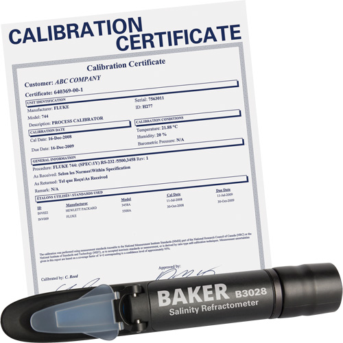 Refractometer with ISO Certificate, Analogue (Sight Glass), Salinity Absolute Business Supply