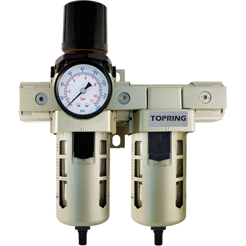 Airflo 400 Filter, Regulator & Coalescing Filter, 1/2" NPT, 150 PSI, 1.5 fl. Oz. Capacity Absolute Business Supply