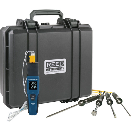 R1640 Smart Series Thermocouple Thermometer with Type-K Thermocouple Probes, Contact, Digital, 32-122°F (0-50°C) Absolute Business Supply