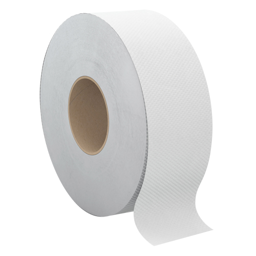 Pro Select&reg; Toilet Paper, Jumbo Roll, 2 Ply, 900' Length, White Absolute Business Supply