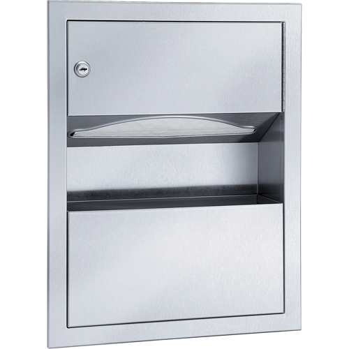 Combinaisons distributeurs d'essuie-mains & poubelle, Manuel, 14" la x 4" p x 28" h Absolute Business Supply