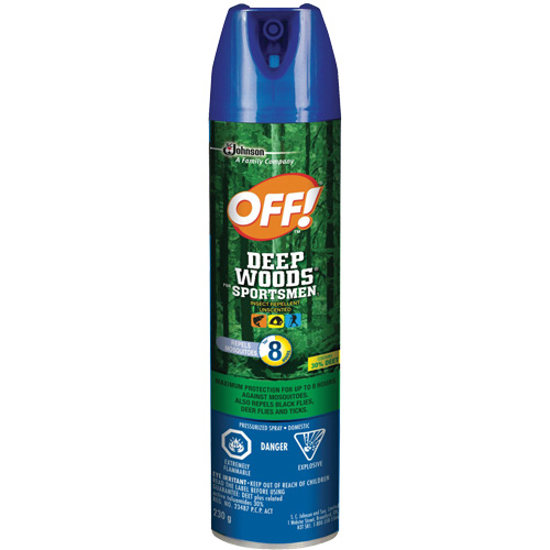 OFF! Deep Woods&reg; Sportsmen Insect Repellent, 30% DEET, Aerosol, 230 g Absolute Business Supply