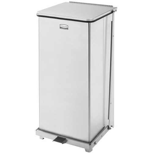 Defenders&reg; Square Step Can with Liner, Stainless Steel, 13 US gal. Capacity Absolute Business Supply
