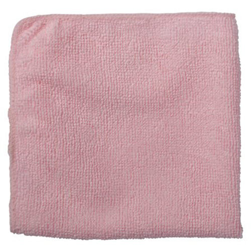 Chiffon de nettoyage pour travaux l&eacute;gers, Microfibre, Rouge Absolute Business Supply