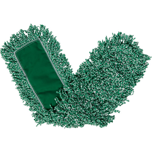 Vadrouille pour &eacute;pousseter en franges boucl&eacute;es, Style &agrave; enfiler, Microfibre, 36" lo x 5" la Absolute Business Supply