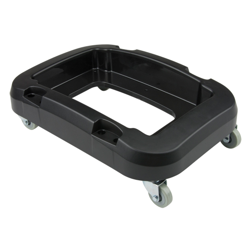 Recycling & Waste Receptacle Dolly, Polypropylene, Black, Fits: 17-1/4" x 12-1/2" Absolute Business Supply