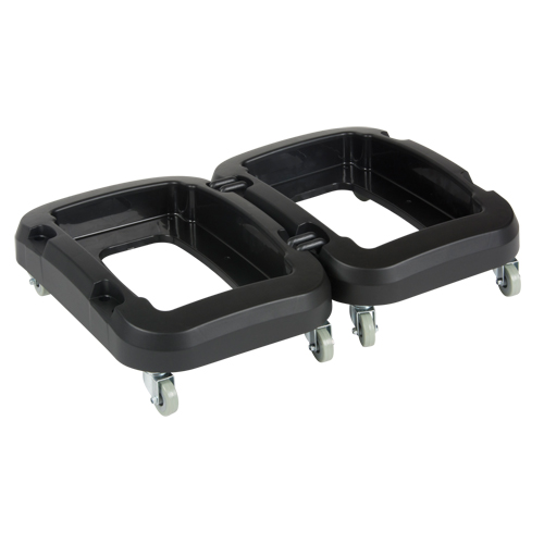 Recycling & Waste Receptacle Dolly, Polypropylene, Black, Fits: 17-1/4" x 12-1/2" Absolute Business Supply