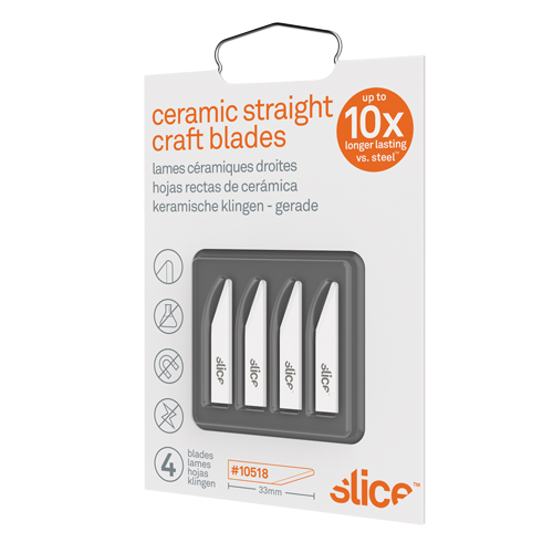 Slice Lames droites de couteau &agrave; bout arrondi en c&eacute;ramique, Style Simple Absolute Business Supply